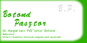 botond pasztor business card